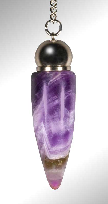 Amethyst Quartz Crystal Cone Dowsing Pendulum cc