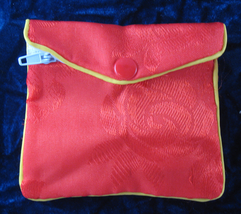Orange Silk Pendulum Pouch
