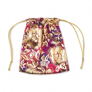 Purple Silk - Gold Leaf Pendulum Pouch