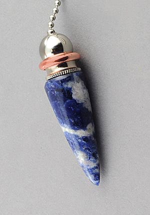 Sodalite Gemstone Cone Cbr Copper Ring Divination Pendulum Cbc