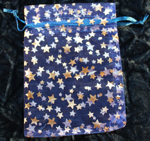Star Blue Silver Leaf Pendulum Pouch