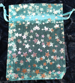 Star Teal Silver Leaf Pendulum Pouch