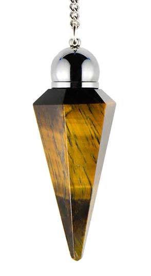 Tiger Eye Diamond Faceted Gemstone Cbr Divination Pendulum Ccc